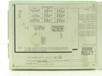 Bently Nevada 89998-01 System Monitor Module 3300 Dynamic Data Interface