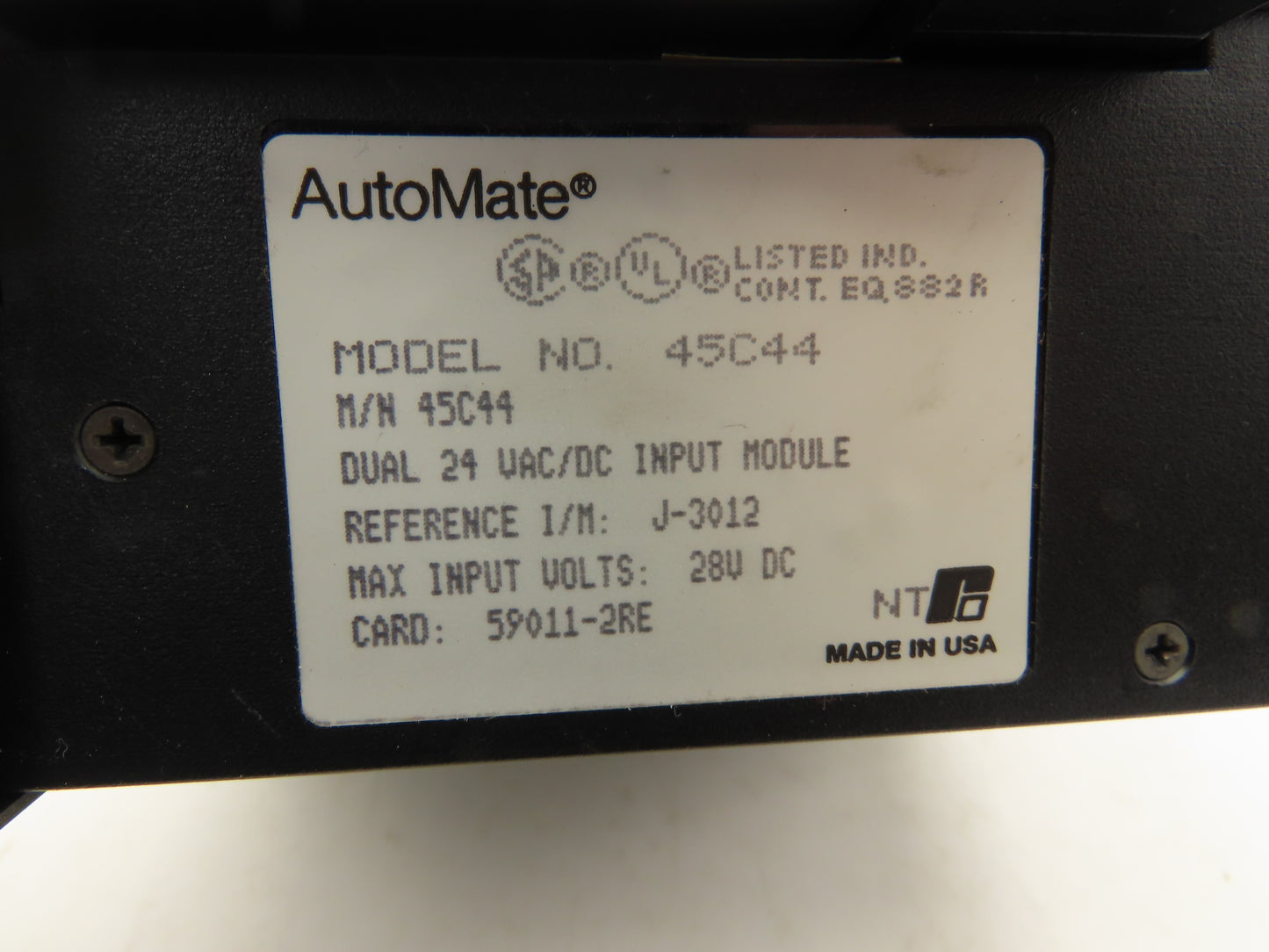 Reliance Electric 45C1A AutoMate Programmable Controller W/8 Dual 24V Inputs