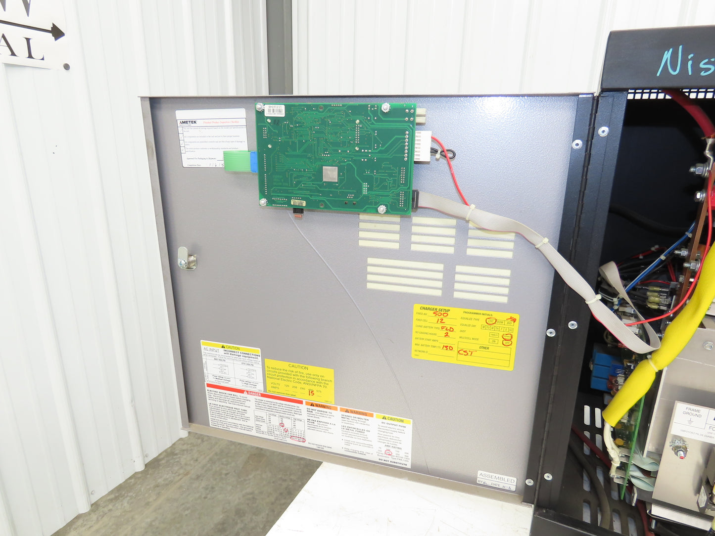 Ametek 500EC3-12S Eclipse II Forklift Battery Charger 24V 500Ah 240/480V 3Ph