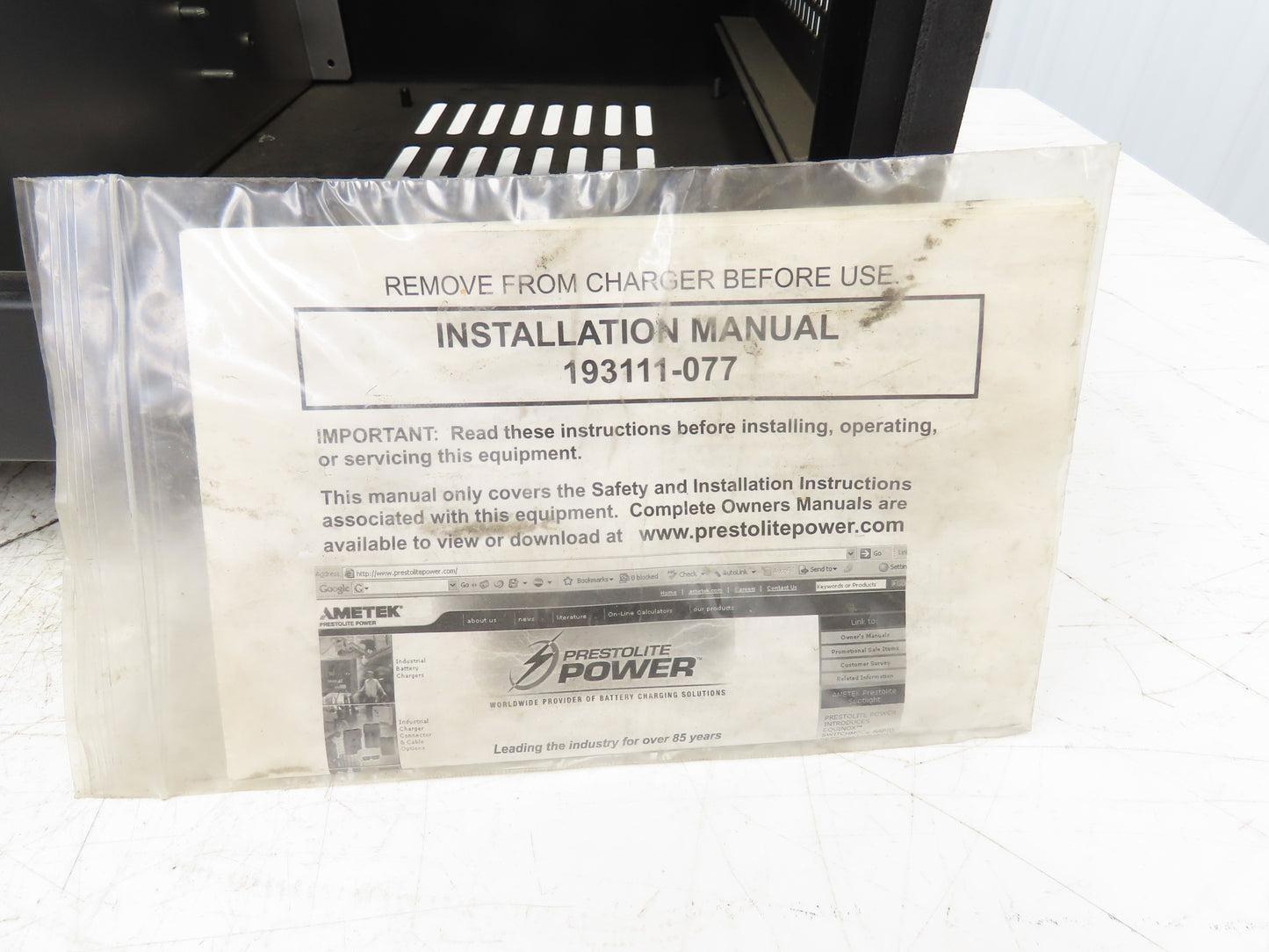 Ametek 500EC3-12S Eclipse II Forklift Battery Charger 24V 500Ah 240/480V 3Ph