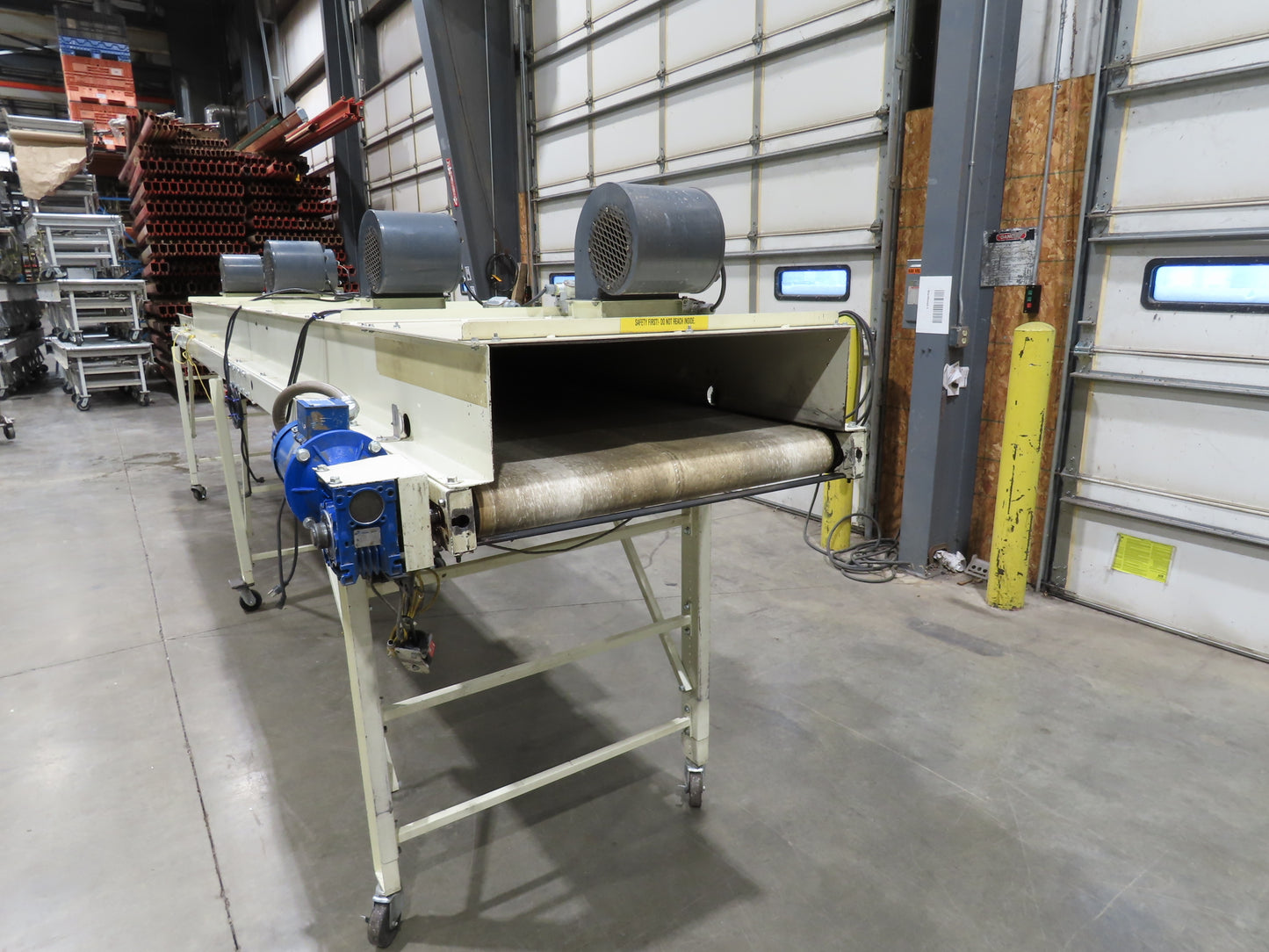 EMI Plastics 35"x 20' Belt Conveyor Dryer Tunnel 29"Bed 115V Variable Speed