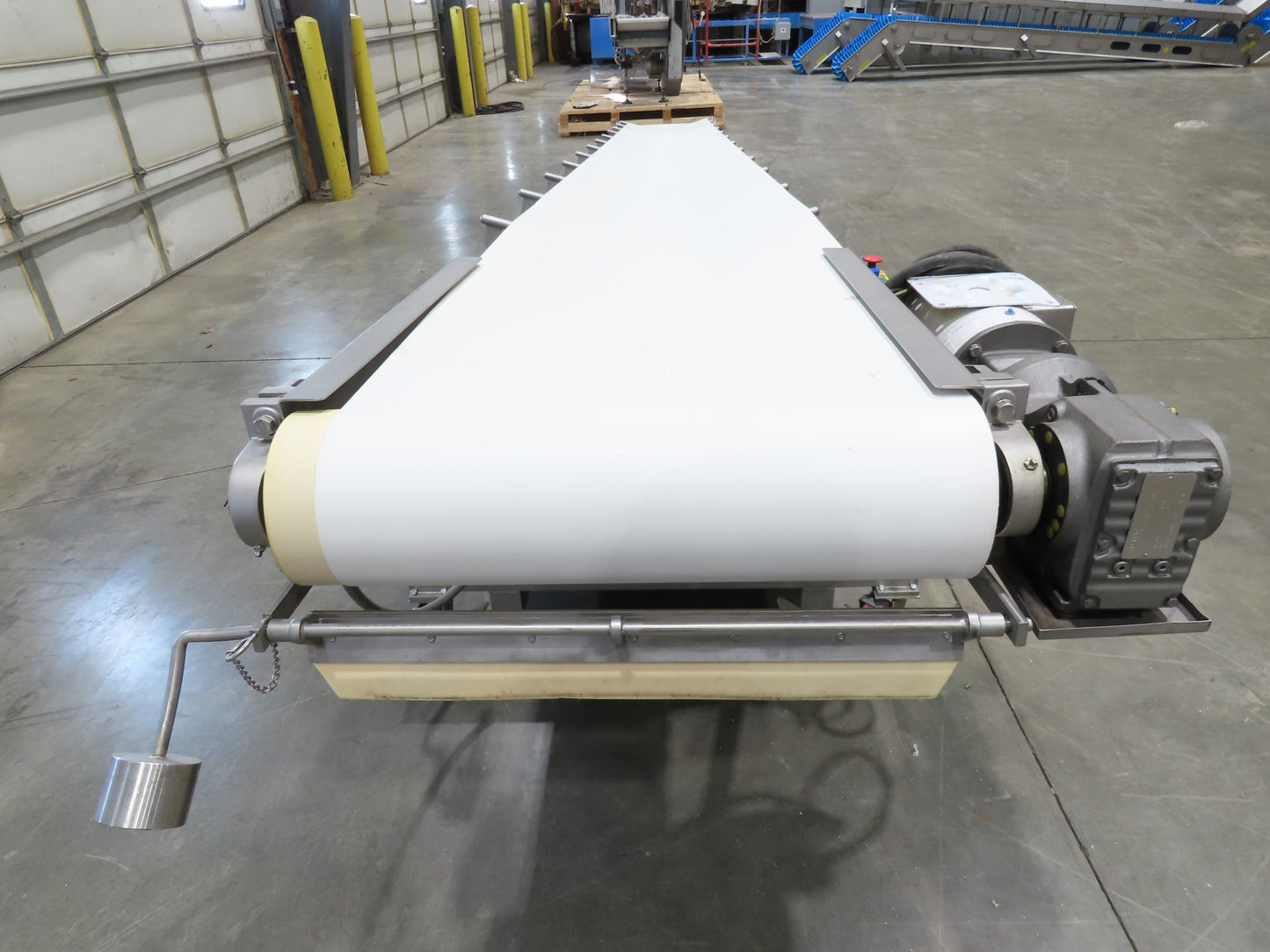 Anderson Dahlen 27"x 25' Portable Trough Belt Incline Conveyor Sanitary 480V 3PH