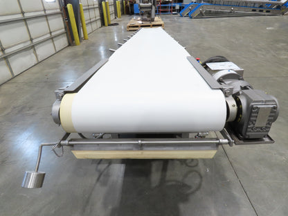 Anderson Dahlen 27"x 25' Portable Trough Belt Incline Conveyor Sanitary 480V 3PH