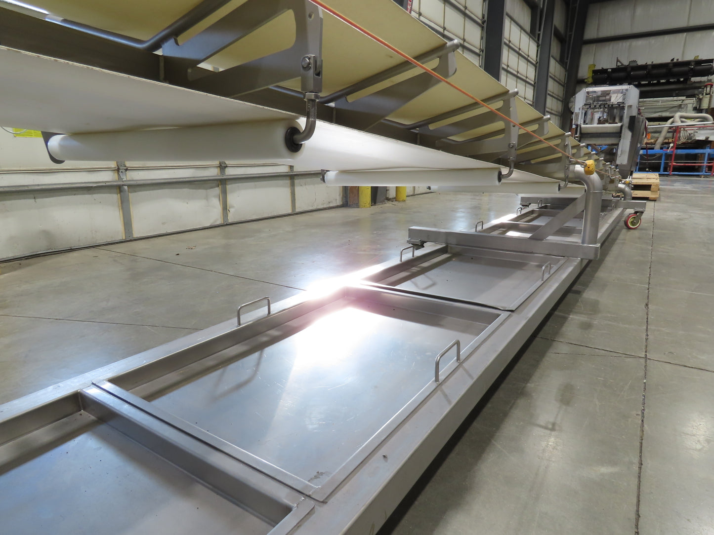 Anderson Dahlen 27"x 25' Portable Trough Belt Incline Conveyor Sanitary 480V 3PH