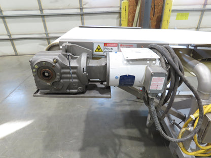 Anderson Dahlen 27"x 25' Portable Trough Belt Incline Conveyor Sanitary 480V 3PH