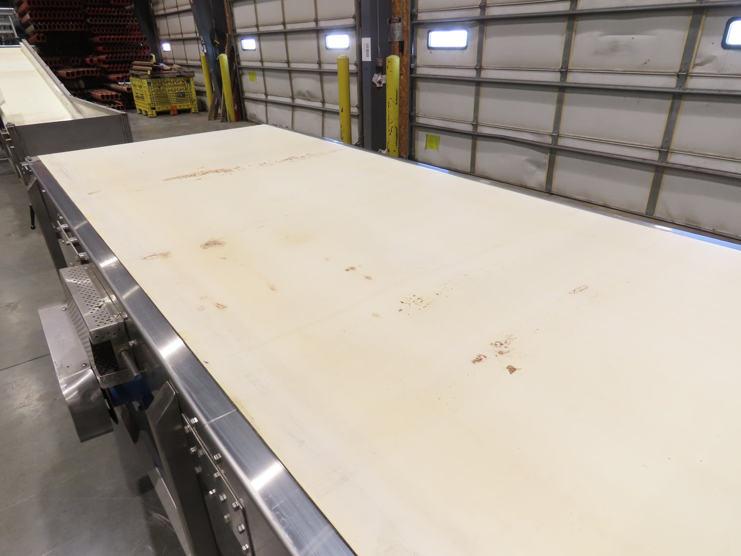 56"x 13' 4" Stainless Portable Slider Bed Conveyor 52"Wide Belt 480V 3PH 100FPM