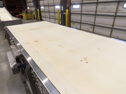 56"x 13' 4" Stainless Portable Slider Bed Conveyor 52"Wide Belt 480V 3PH 100FPM