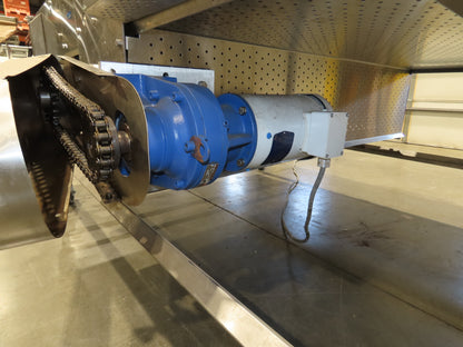 56"x 13' 4" Stainless Portable Slider Bed Conveyor 52"Wide Belt 480V 3PH 100FPM