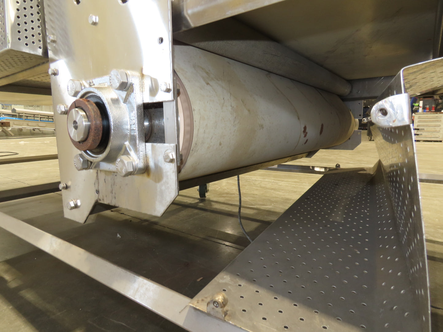 56"x 13' 4" Stainless Portable Slider Bed Conveyor 52"Wide Belt 480V 3PH 100FPM