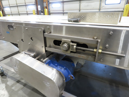 56"x 13' 4" Stainless Portable Slider Bed Conveyor 52"Wide Belt 480V 3PH 100FPM