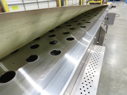 56"x 13' 4" Stainless Portable Slider Bed Conveyor 52"Wide Belt 480V 3PH 100FPM