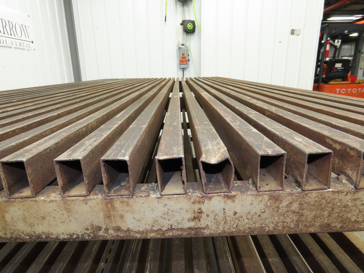 Press Brake Die Rack Holder 66 Slot Cart 96x48x43-1/2" Heavy Duty 5/8" Slot