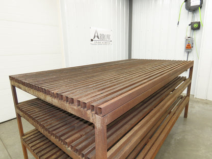 Press Brake Die Rack Holder 66 Slot Cart 96x48x43-1/2" Heavy Duty 5/8" Slot