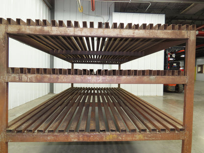 Press Brake Die Rack Holder 66 Slot Cart 96x48x43-1/2" Heavy Duty 5/8" Slot
