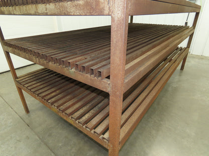 Press Brake Die Rack Holder 66 Slot Cart 96x48x43-1/2" Heavy Duty 5/8" Slot