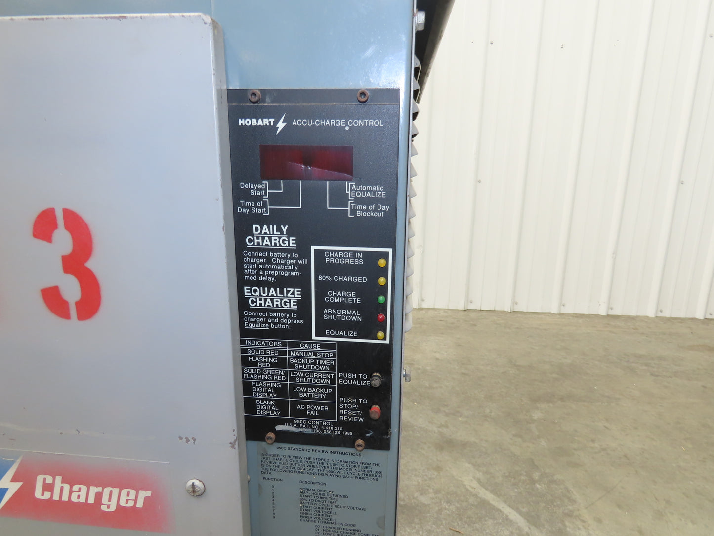 Hobart 3R18-1050 Forklift Battery Charger 45V 831-1050Ah 220A 208/230/460V 3Ph