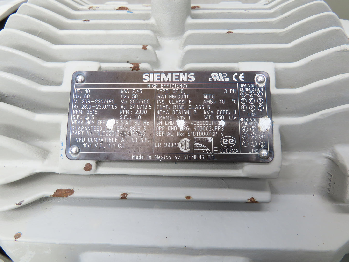 CI-8 PVC Centrifugal Blower Suction 18" Static Pressure Fan 1745 CFM 10Hp 3Ph 8"