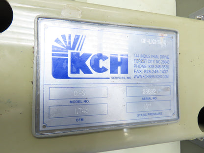 CI-8 PVC Centrifugal Blower Suction 18" Static Pressure Fan 1745 CFM 10Hp 3Ph 8"