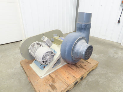 CI-8 PVC Centrifugal Blower Suction 18" Static Pressure Fan 1745 CFM 10Hp 3Ph 8"
