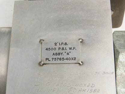 PJ Valves PL75765-40x2 High Pressure Ball Valve Hand Wheel Gear Box Bleed-Off 2"