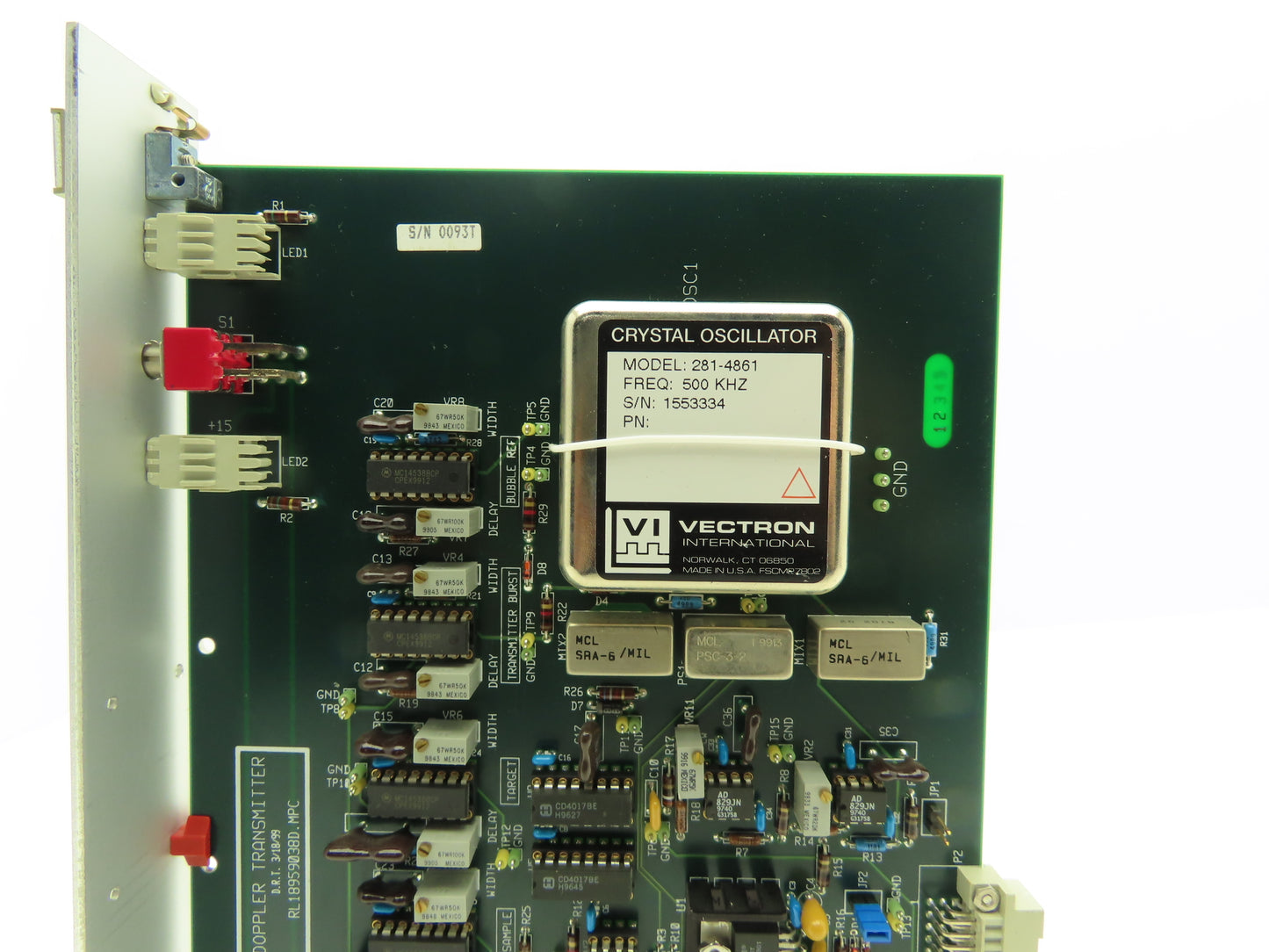 Doppler Transmitter RL18959038D.MPC Printed Circuit Control Board Rev 2 PCB