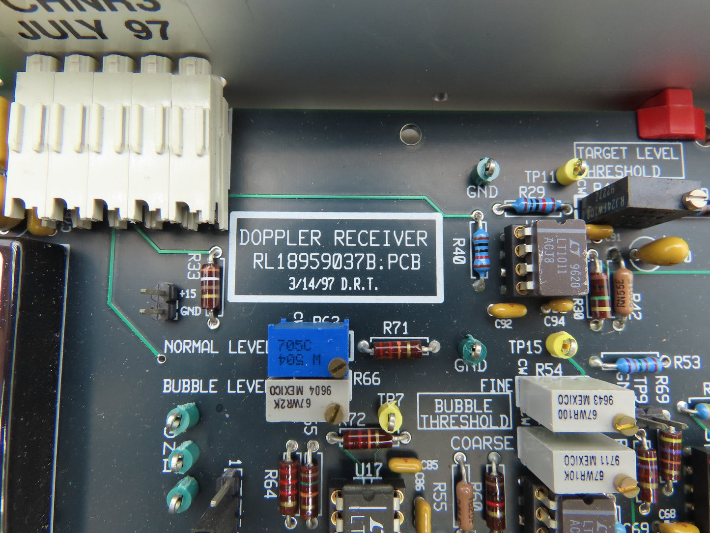 Doppler Receiver RL18959037C.PCB Printed Circuit Control Board