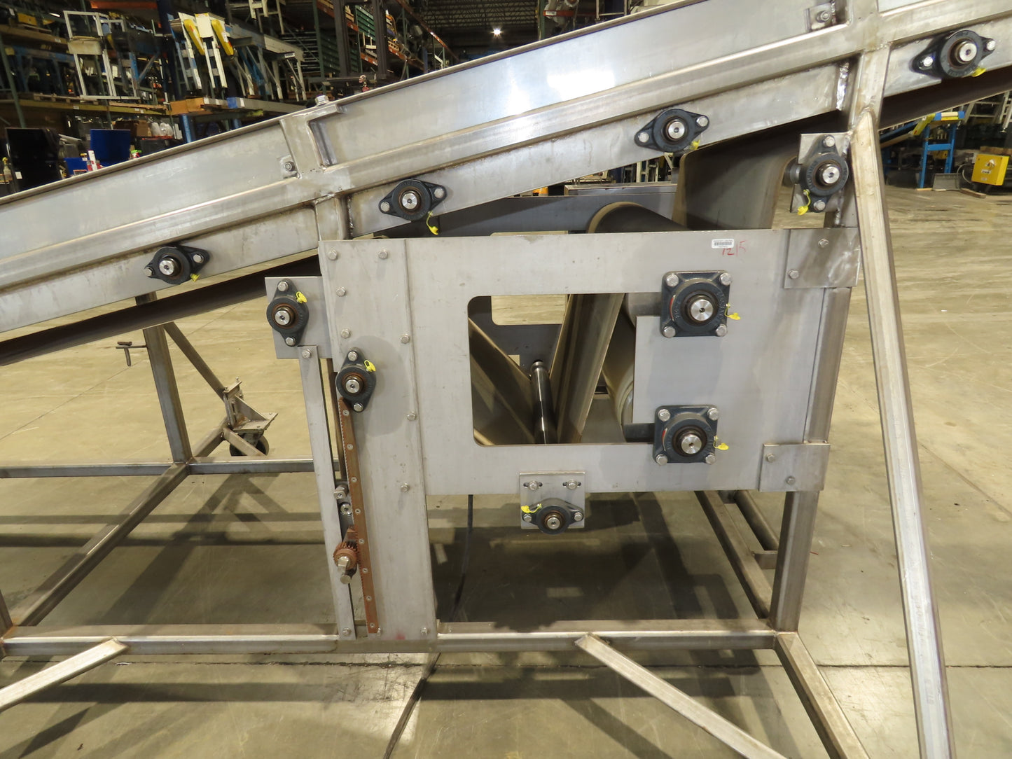 36"x 20' Stainless Portable Incline Conveyor 30"Belt 480V 3PH 100FPM Side Load