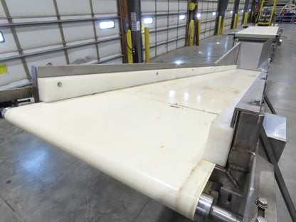 36"x 20' Stainless Portable Incline Conveyor 30"Belt 480V 3PH 100FPM Side Load