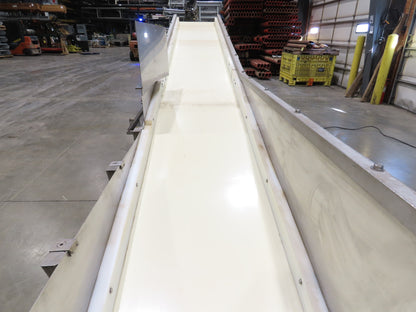 36"x 20' Stainless Portable Incline Conveyor 30"Belt 480V 3PH 100FPM Side Load