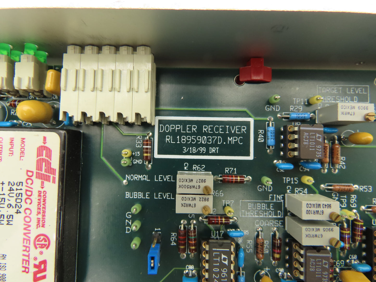 Doppler Receiver RL18959037D.MPC Printed Circuit Control Board PCB