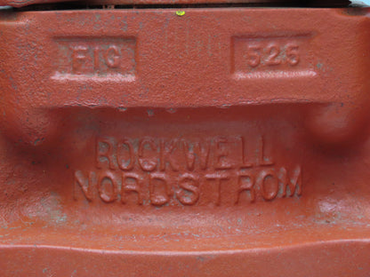 Rockwell Nordstrom 500 CWP 4 Plug Valve 4" Cast Iron 10" Flange 8 Hole W Wrench