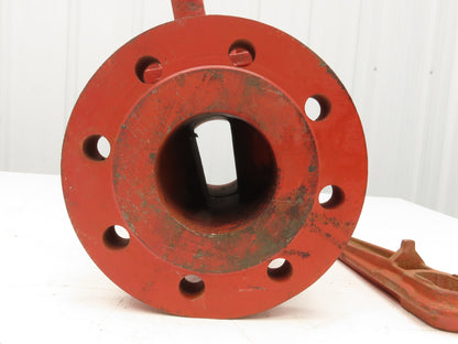 Rockwell Nordstrom 500 CWP 4 Plug Valve 4" Cast Iron 10" Flange 8 Hole W Wrench