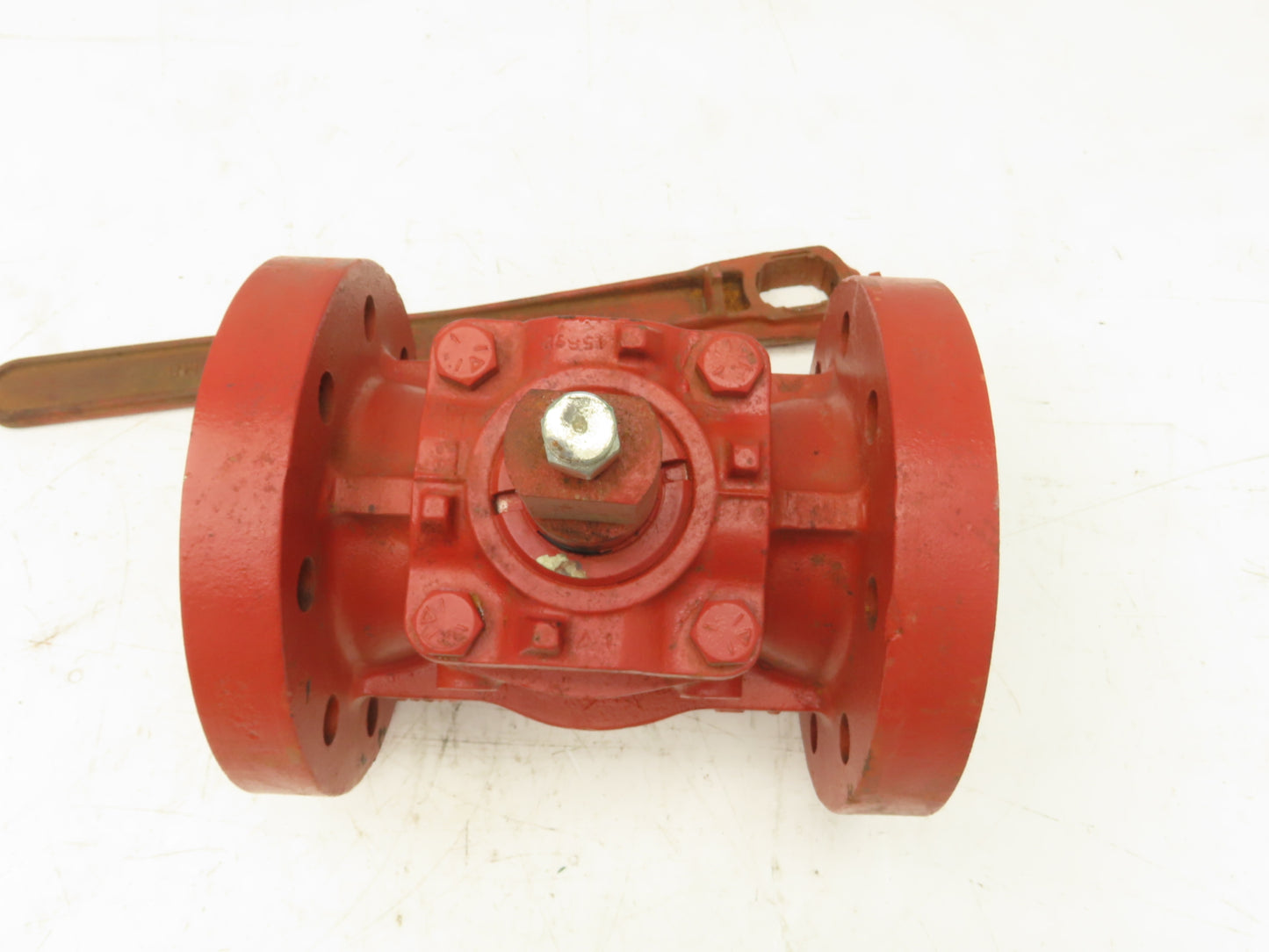 Rockwell Nordstrom 500 CWP 4 Plug Valve 4" Cast Iron 10" Flange 8 Hole W Wrench