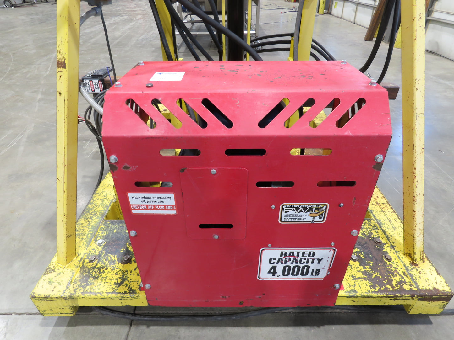 PWI 4K72R Mobile Frame Chassis Rotator RV Trailer Hydraulic 230/480V 3PH 4000lbs