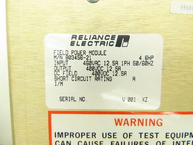 Reliance Electric 803456-21 Distributed System Field Power Module 460VDC Out
