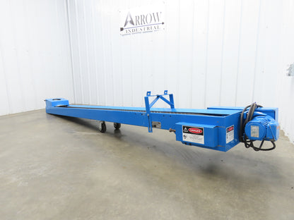 Hennig SCI TP30/TP40 10' 5"L Portable Chip Conveyor 8"x 10' Belt 230/460V 3PH
