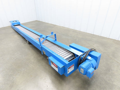 Hennig SCI TP30/TP40 10' 5"L Portable Chip Conveyor 8"x 10' Belt 230/460V 3PH