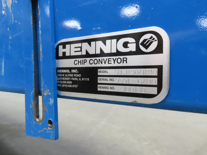 Hennig SCI TP30/TP40 10' 5"L Portable Chip Conveyor 8"x 10' Belt 230/460V 3PH