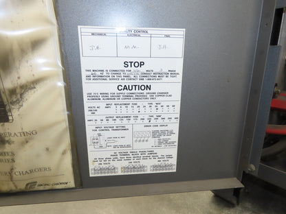 GNB FER100 24-750 T1 Forklift Battery Charger 48V 750Ah 105A 208/240/480V 3Ph