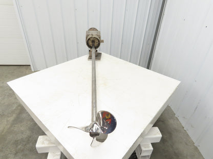 Lightnin XJ-117 Dura-Mix Clamp Tank Mixer Agitator 9"x 55" Impeller 1Hp 3PH