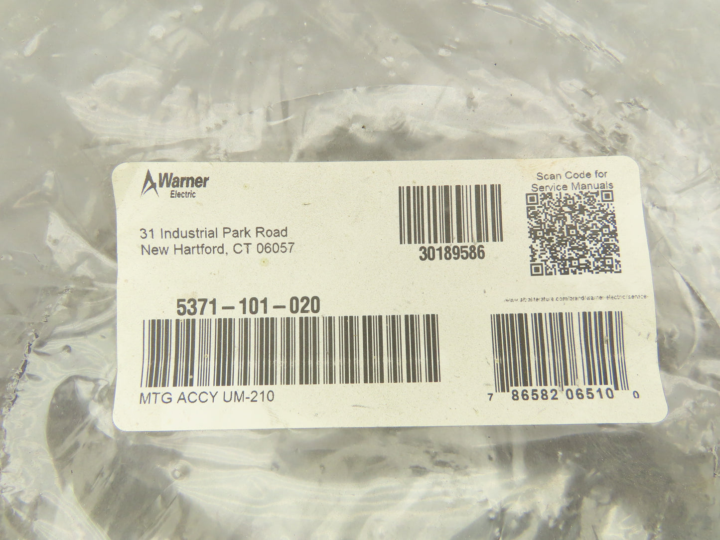 Warner Electric 5371-101-020 Mounting Accessory Ring Bolts Not Included