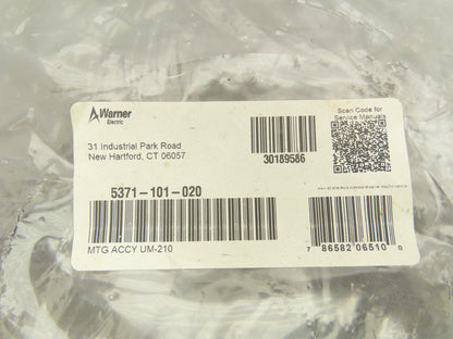 Warner Electric 5371-101-020 Mounting Accessory Ring Bolts Not Included