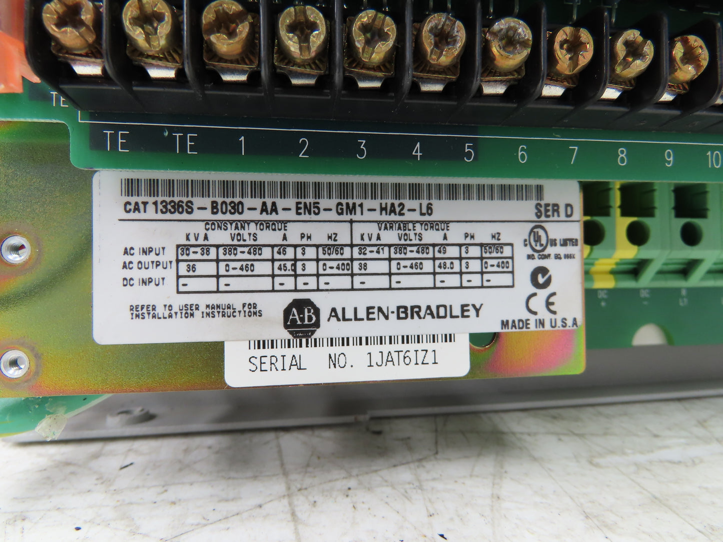 Allen Bradley 1336SB030AAEN5GM1HA2L6 VFD Variable Frequency AC Drive 480V 3PH