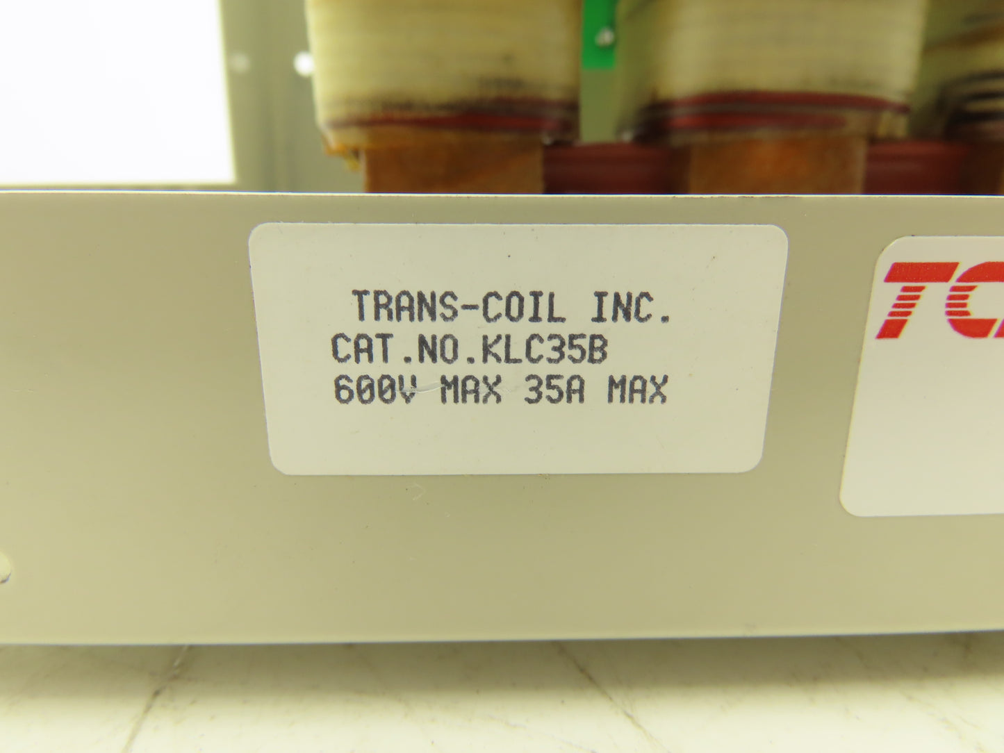 Trans-Coil Inc KLC35B KLR Line Reactor 600VAC 35Amp dV/DtGuard