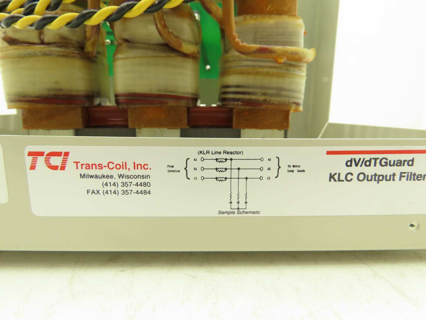 Trans-Coil Inc KLC35B KLR Line Reactor 600VAC 35Amp dV/DtGuard