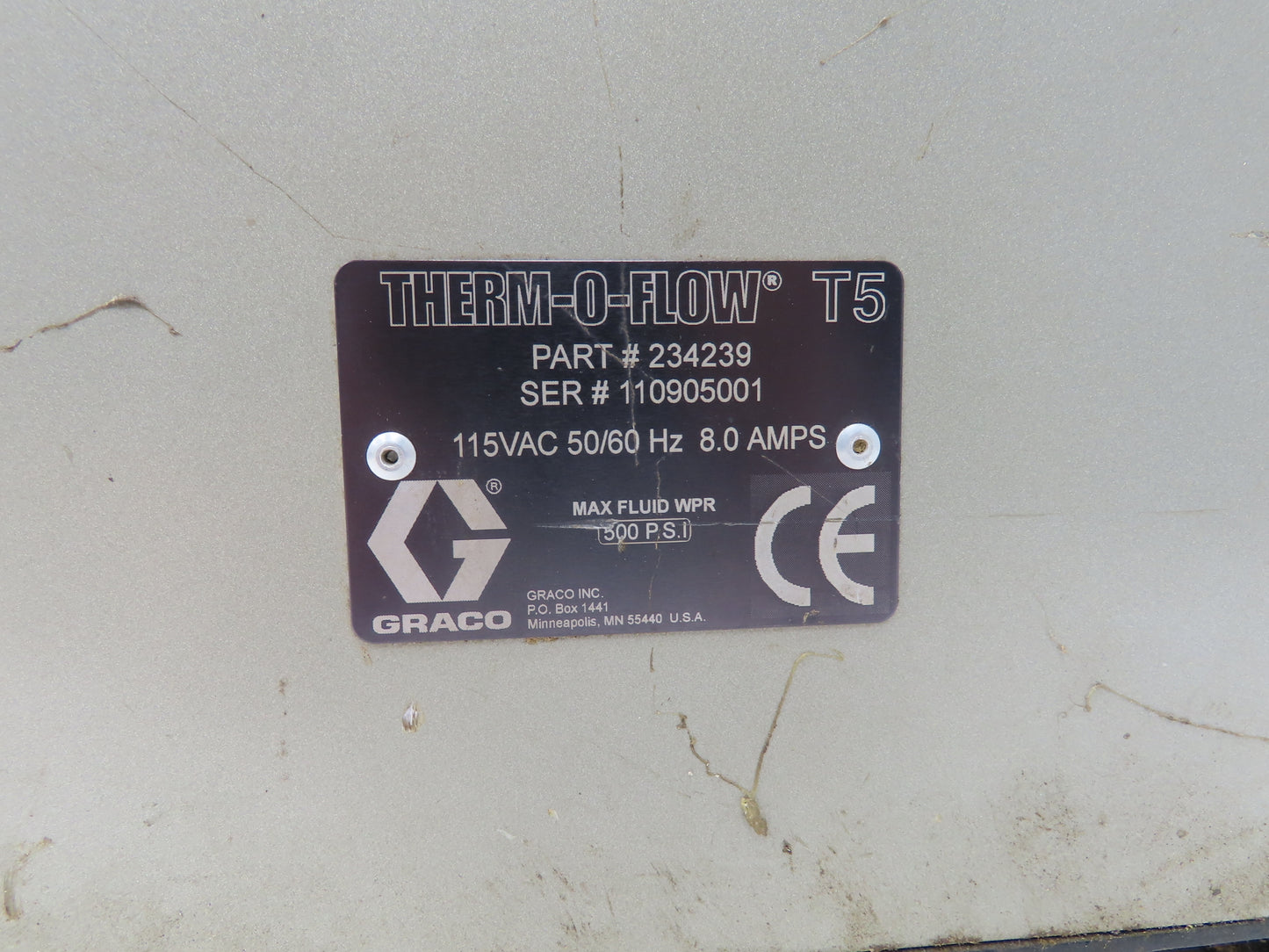 Graco 234239 Therm-O-Flow T5 Hot Melt Glue Dispenser Tank Controller 115V 1PH