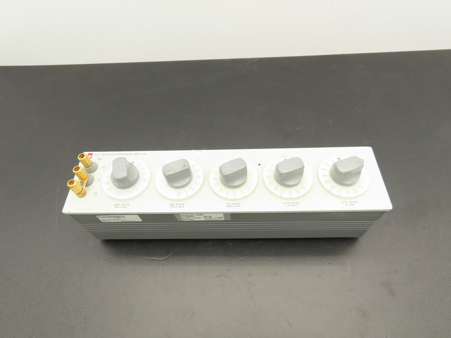 General Radio USA 1433-T Gen Rad Decade Resistor 5 Dial 1 Kiloohm