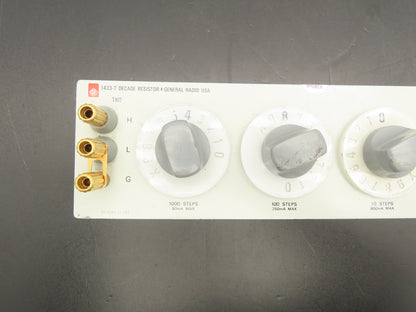 General Radio USA 1433-T Gen Rad Decade Resistor 5 Dial 1 Kiloohm