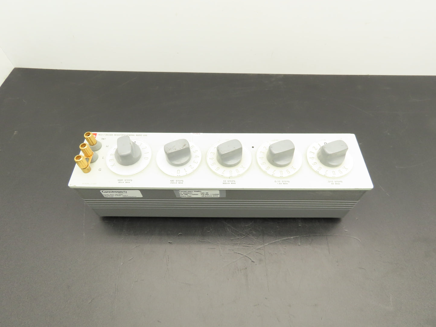 General Radio USA 1433-T Gen Rad Decade Resistor 5 Dial 1 Kiloohm