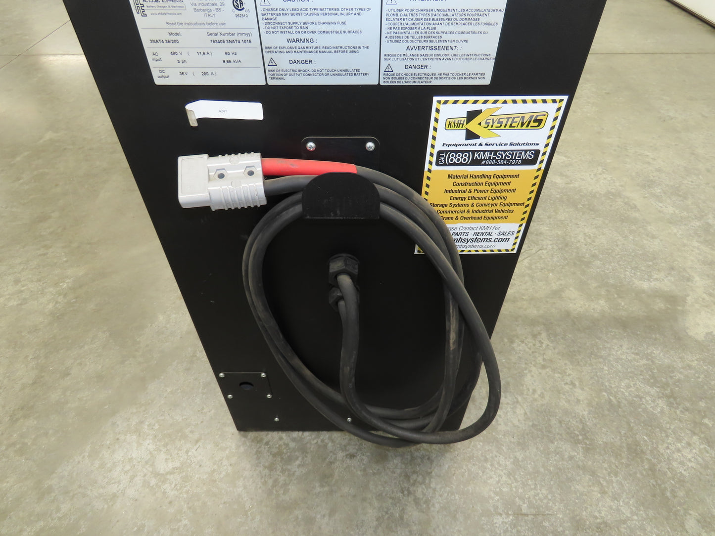 A.T.I.B. Elettronica Forklift Battery Charger 36V 200A 990-1432Ah 480VAC 3Ph